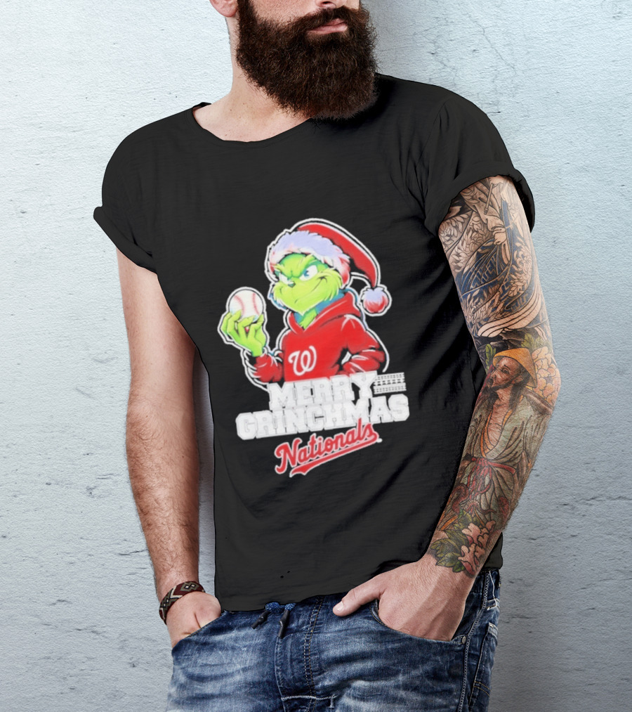 Grinch Merry Grinchmas Washington Nationals Baseball Christmas 2026 T-Shirt