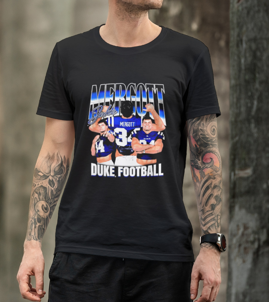 Duke Blue Devils Football Luke Mergott NCAA Player T-Shirt