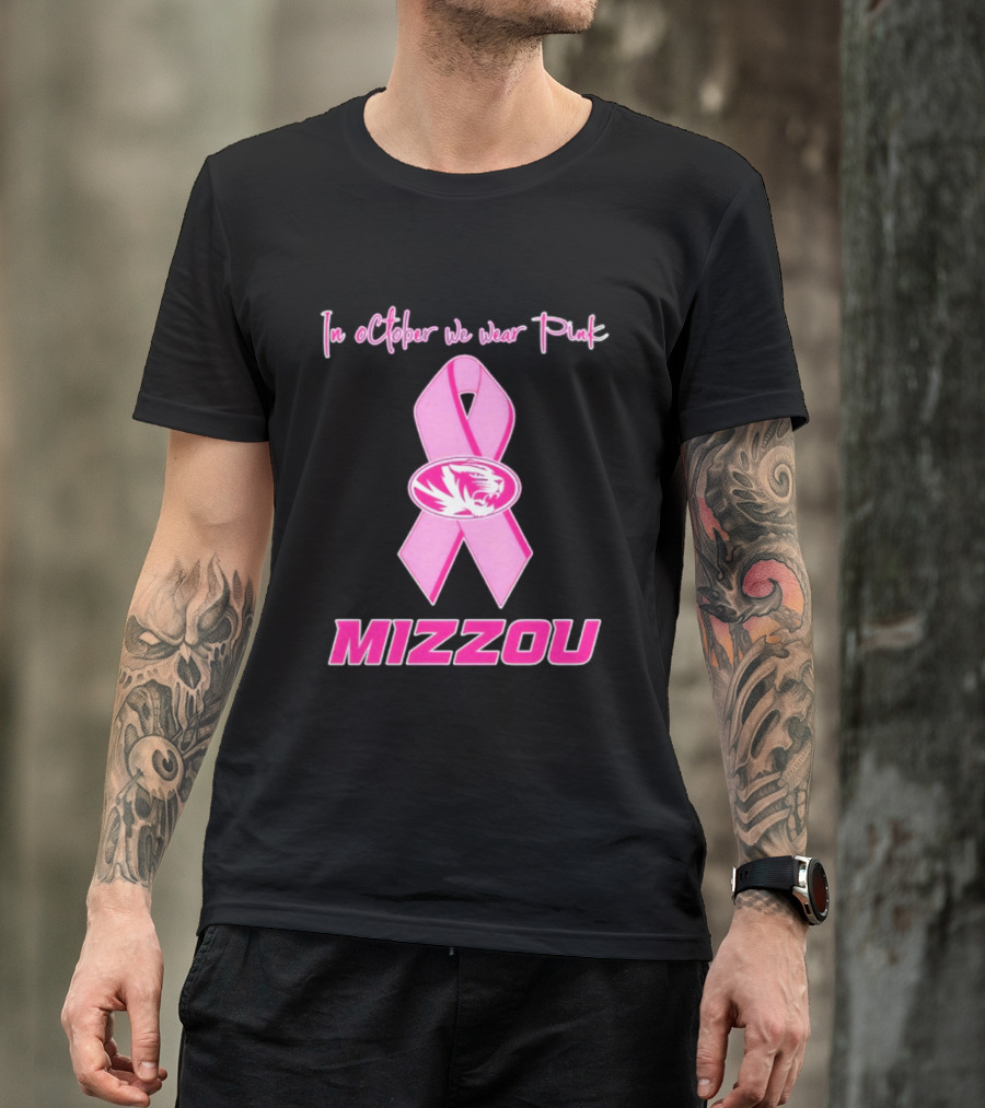 Missouri Tigers NCAA Football Breast Cancer Awareness In October We Wear Pink T-Shirt