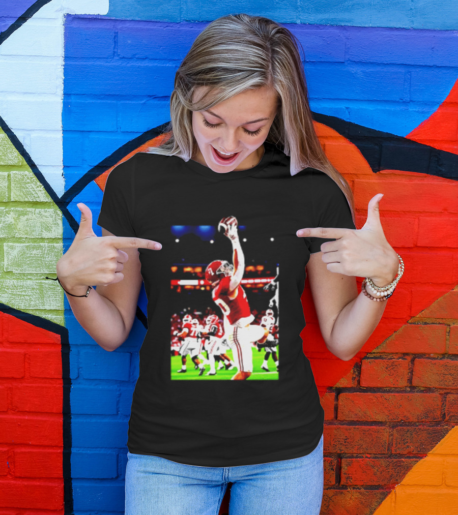 Alabama Crimson Tide Josh Ford One Handed Football Catch T-Shirt