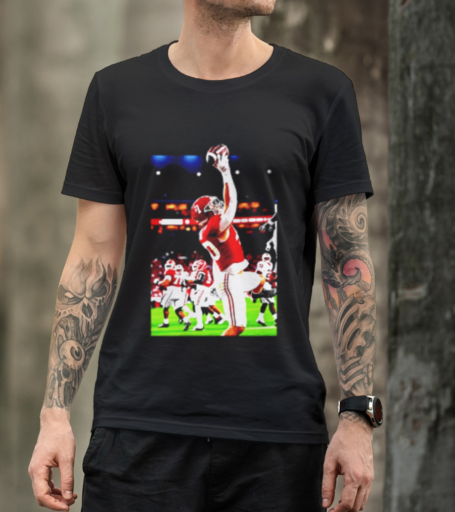 Alabama Crimson Tide Josh Ford One Handed Football Catch T-Shirt