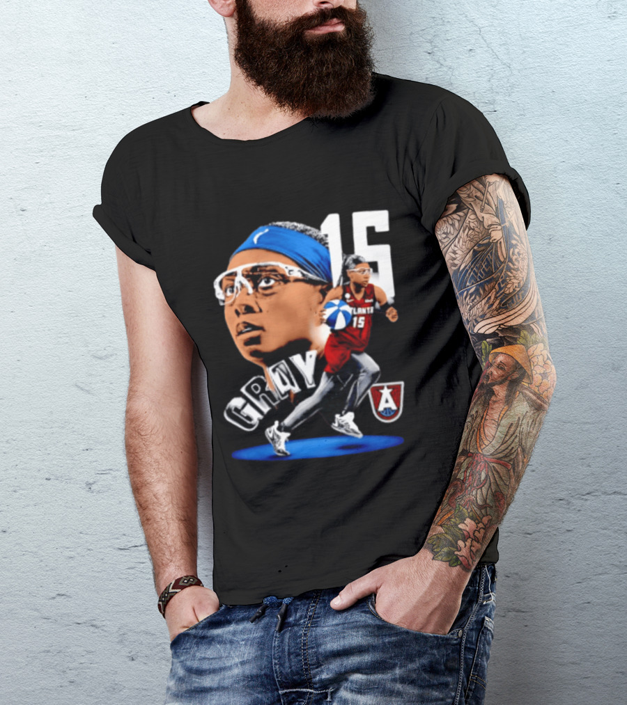 Allisha Gray 15 Atlanta Dream WNBA Basketball Player Action T-Shirt