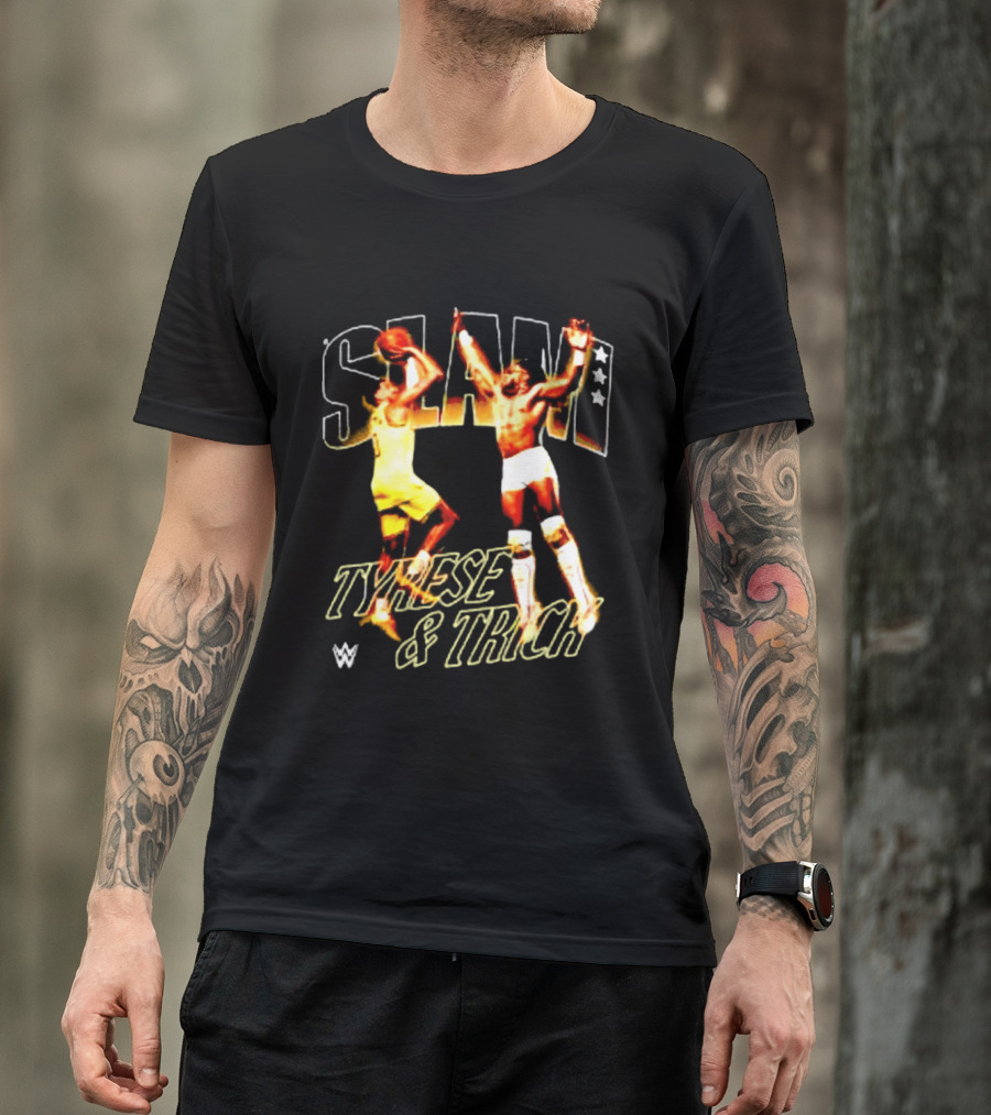 Slam Dunk Tyrese Haliburton Vs Trick Williams WWE Basketball Matchup T-Shirt