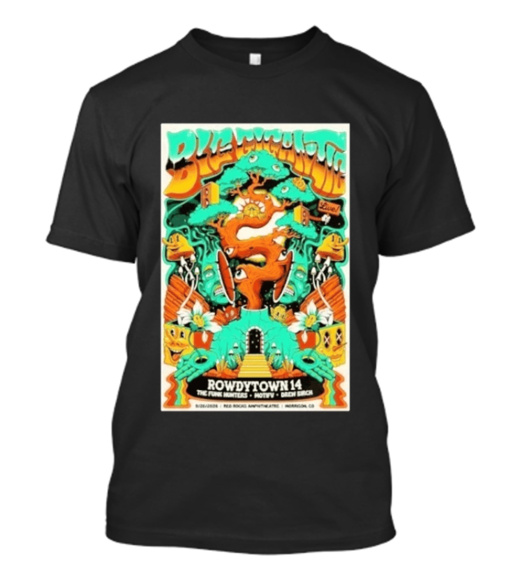 Boogie Nights Live Rowdytown 14 Red Rocks Amphitheatre 09.26.2026 The Funk Hunters Motifv Drew Birch T-Shirt