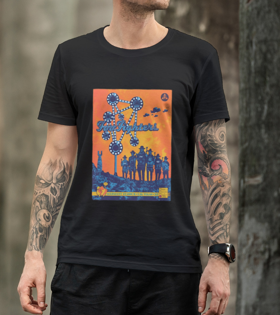 Foo Fighters Allegiant Stadium Las Vegas NV Space Theme Concert T-Shirt