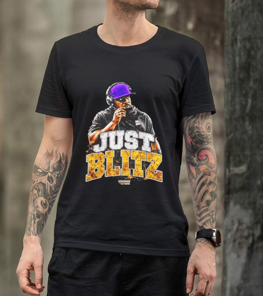 Brian Flores Just Blitz Vikings Now Bold Coaching Football Strategy T-Shirt
