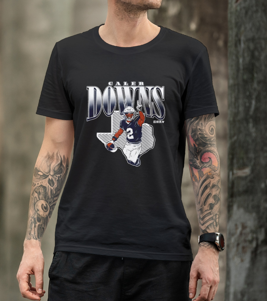 Caleb Downs 2026 Dallas Football Player Number 2 Texas T-Shirt