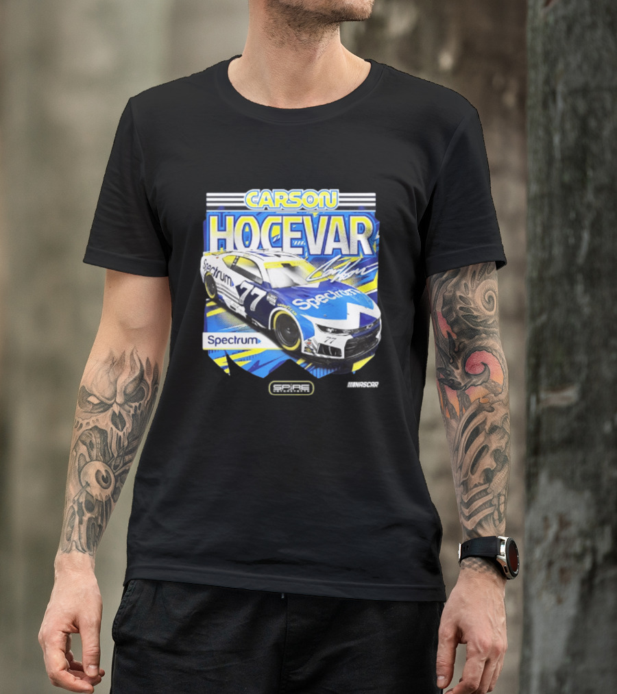 Carson Hocevar Spectrum 77 Racing Car Signature T-Shirt