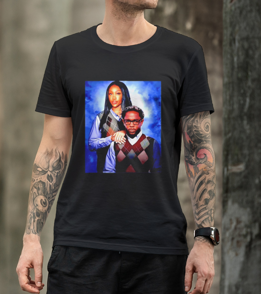 Kendrick Lamar SZA Stepbrothers Meme Argyle Sweater Humor T-Shirt