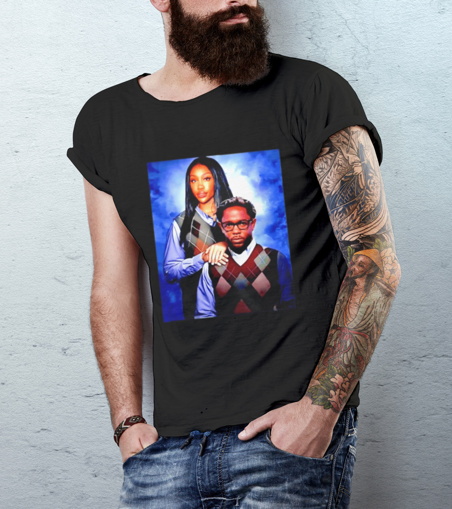 Kendrick Lamar SZA Stepbrothers Meme Argyle Sweater Humor T-Shirt