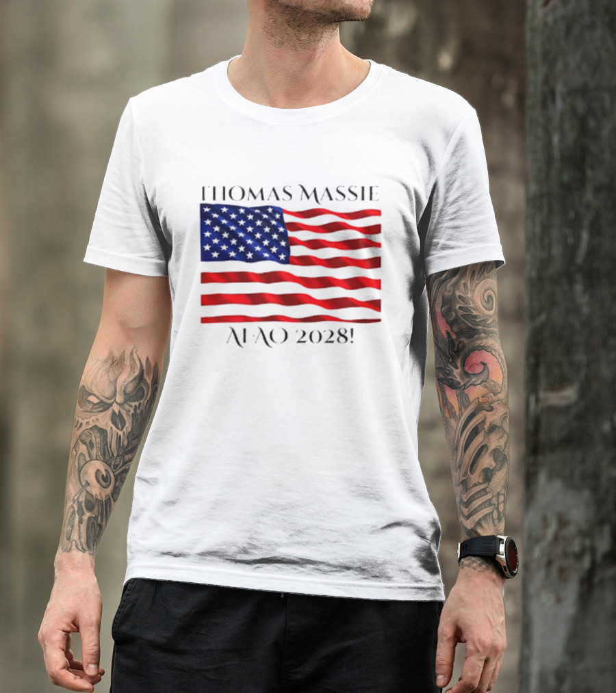 Thomas Massie American Flag 2028 AFAO T-Shirt