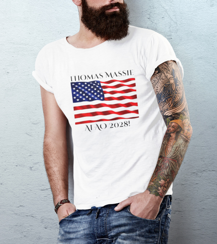 Thomas Massie American Flag 2028 AFAO T-Shirt