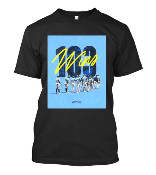 Milwaukee Brewers 103 Wins Celebration Team Huddle T-Shirt