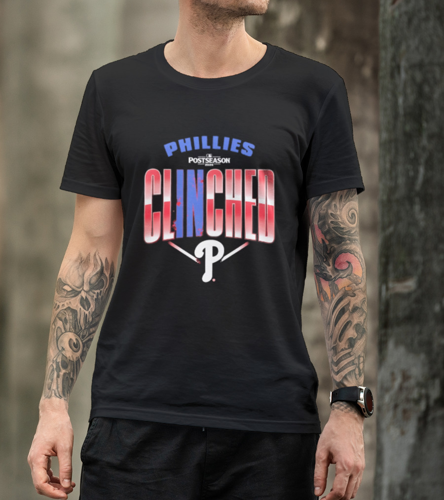 Phillies Red 2026 MLB Postseason Clinched Locker Room P T-Shirt