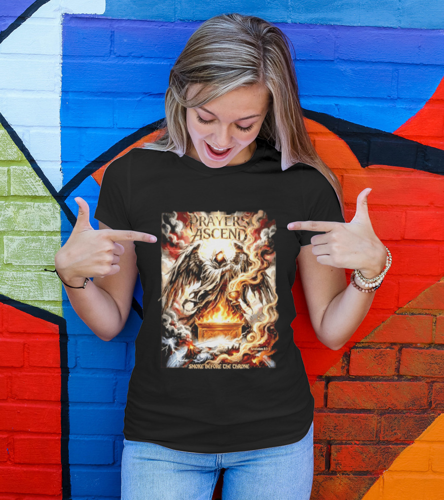 Prayers Ascend Smoke Before The Throne Revelation 8 3 5 Angelic T-Shirt