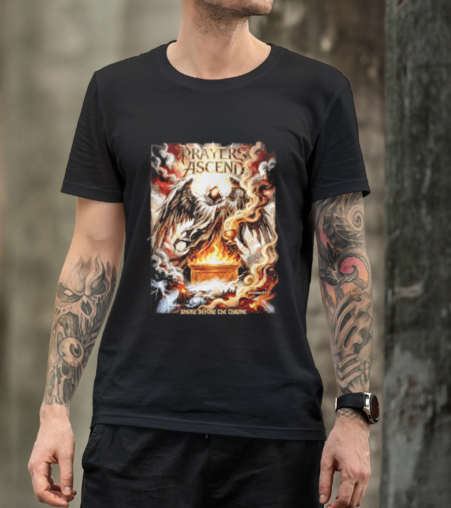 Prayers Ascend Smoke Before The Throne Revelation 8 3 5 Angelic T-Shirt
