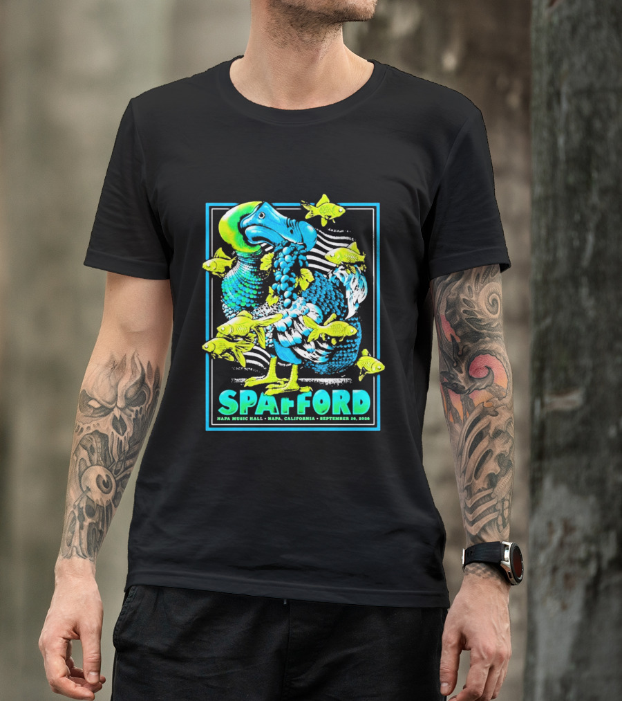 Spafford Napa Music Hall September 26 2026 Napa California Event With Dodo Bird And Fish T-Shirt