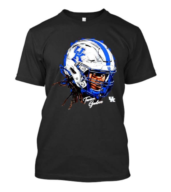 Tavion Gadson Kentucky Wildcats NCAA Football Helmet Head Swag T-Shirt