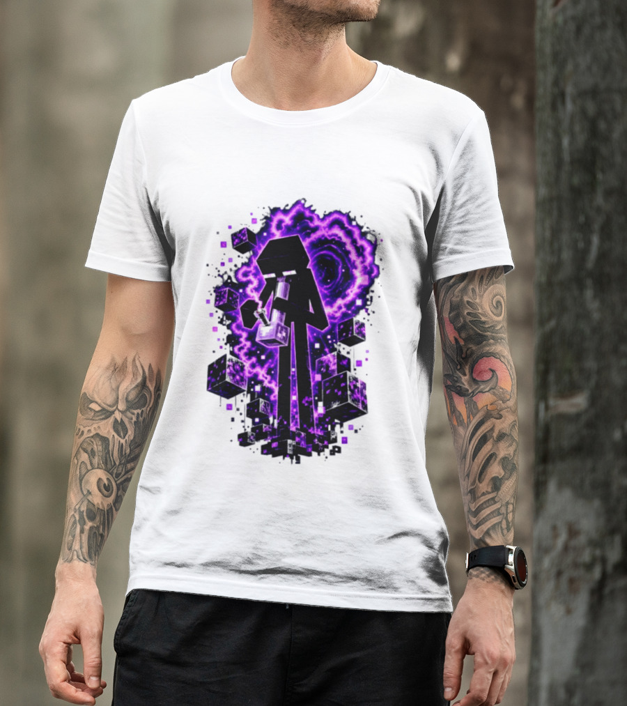 Enderman Purple Vortex Bong Villain Gaming T-Shirt