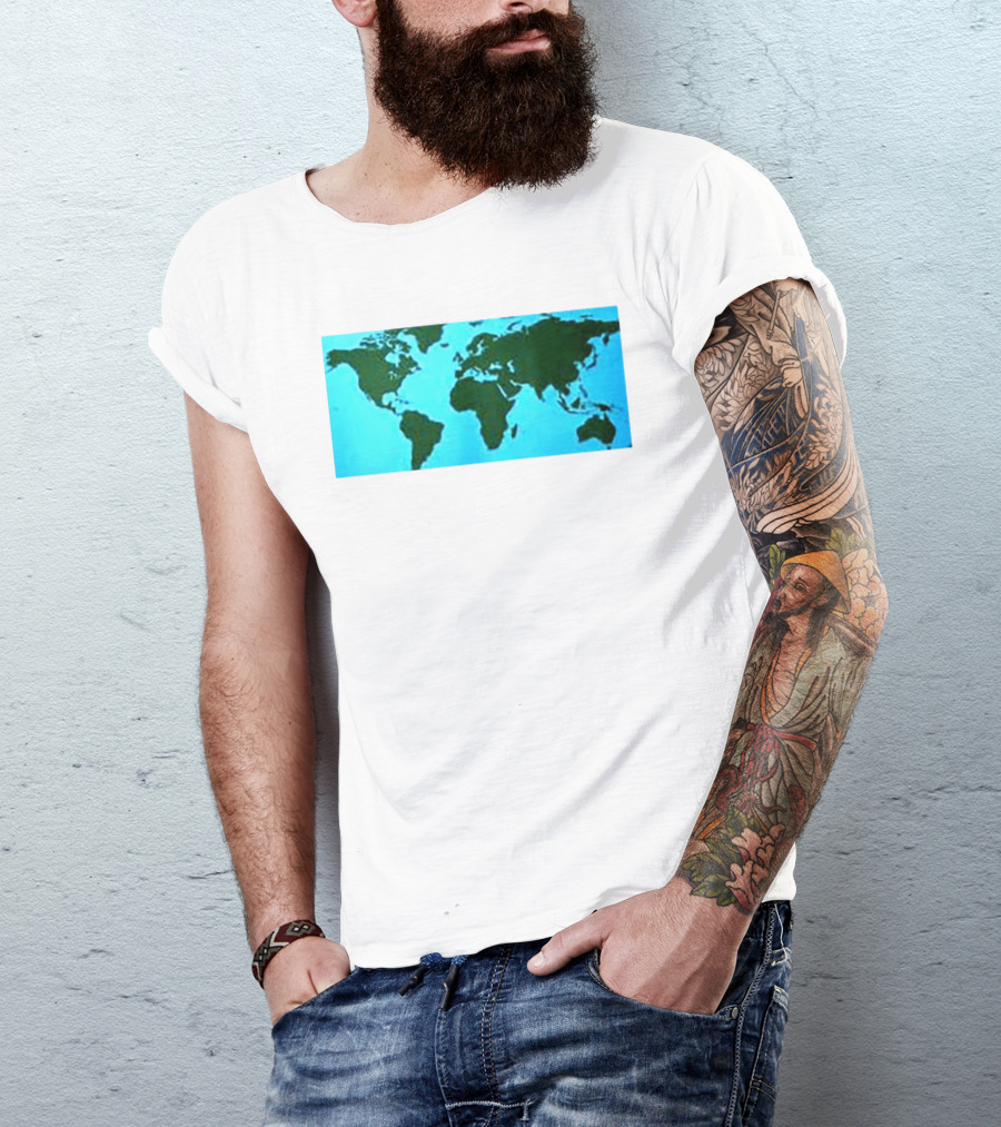 World Map Planet Earth Travel Adventure Journey T-Shirt