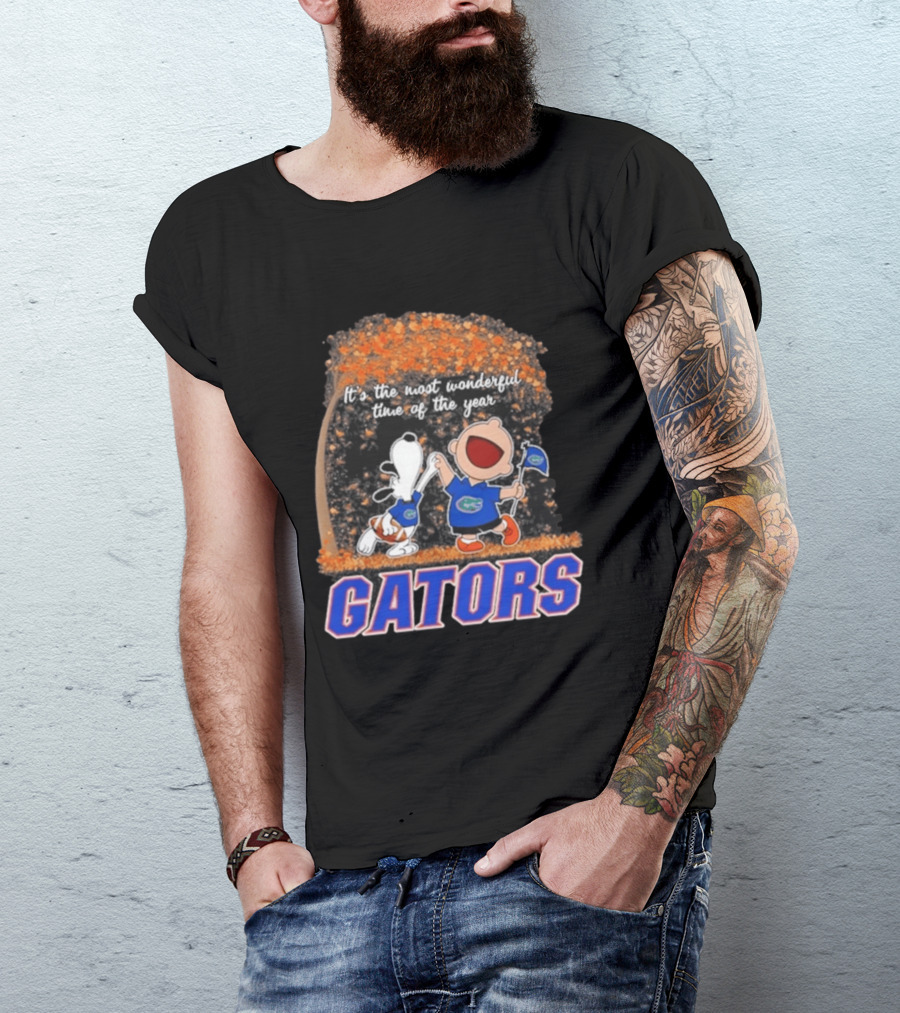 Florida Gators Snoopy Charlie Brown Wonderful Time Of The Year 2026 T-Shirt