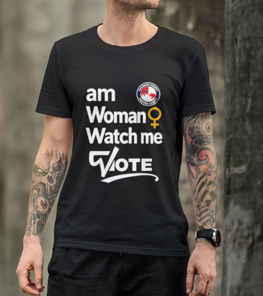 Am Woman Me Vote Loudoun County Female Symbol Political Elephant Donkey T-Shirt