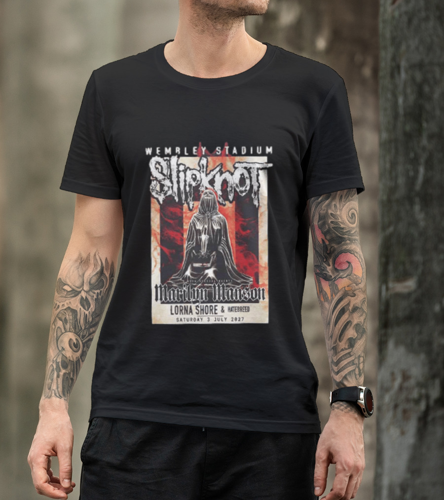 Wembley Stadium Slipknot Marilyn Manson Lorna Shore Hatebreed July 3 2027 T-Shirt