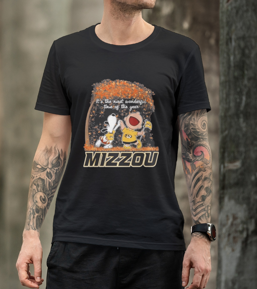 Mizzou Snoopy Charlie Brown It's The Most Wonderful Time Of The Year 2026 T-Shirt