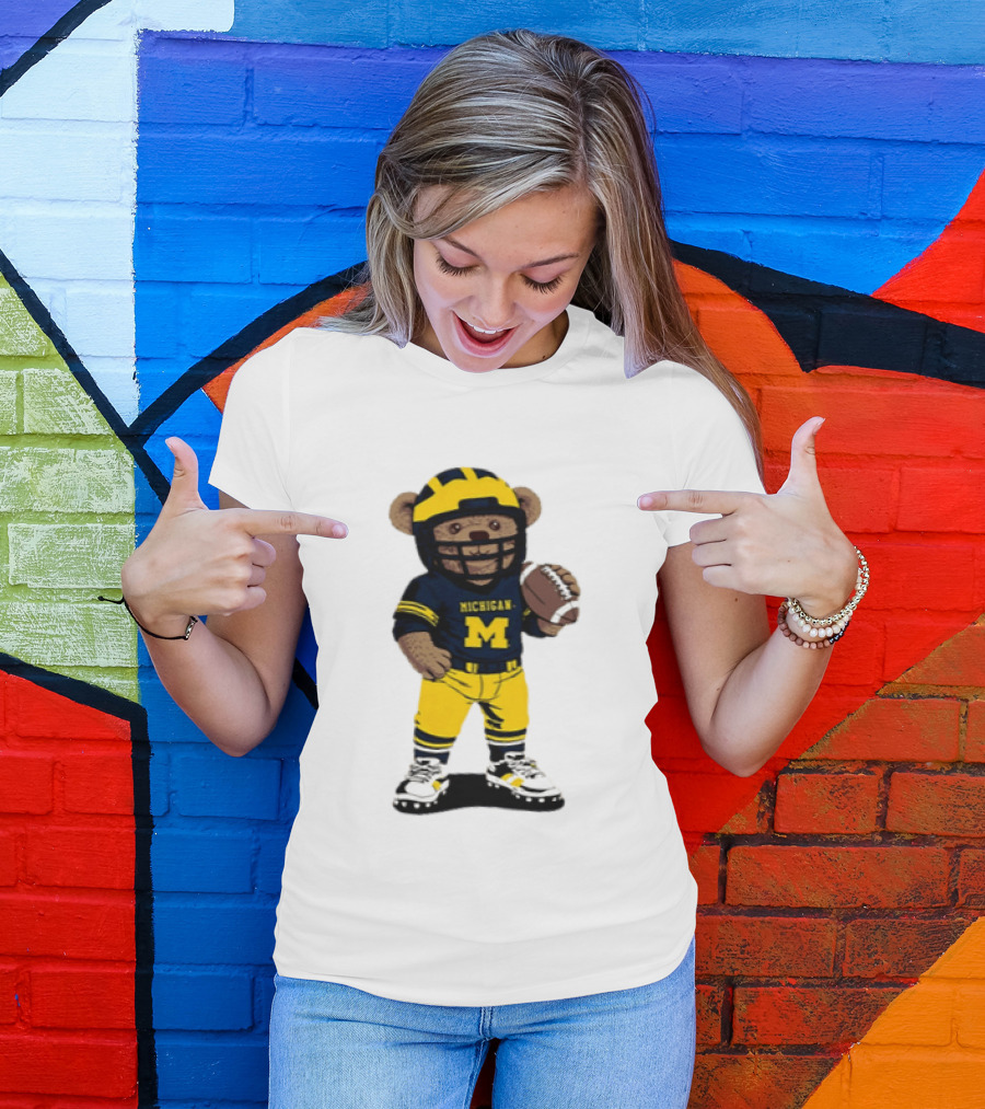 Michigan Wolverines Teddy Bear NCAA Football 2026 T-Shirt