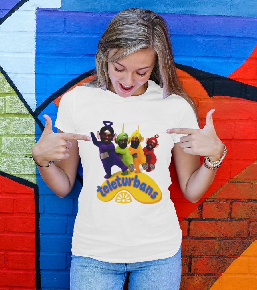 Teleturbans Teletubbies Sikh Turban Characters T-Shirt