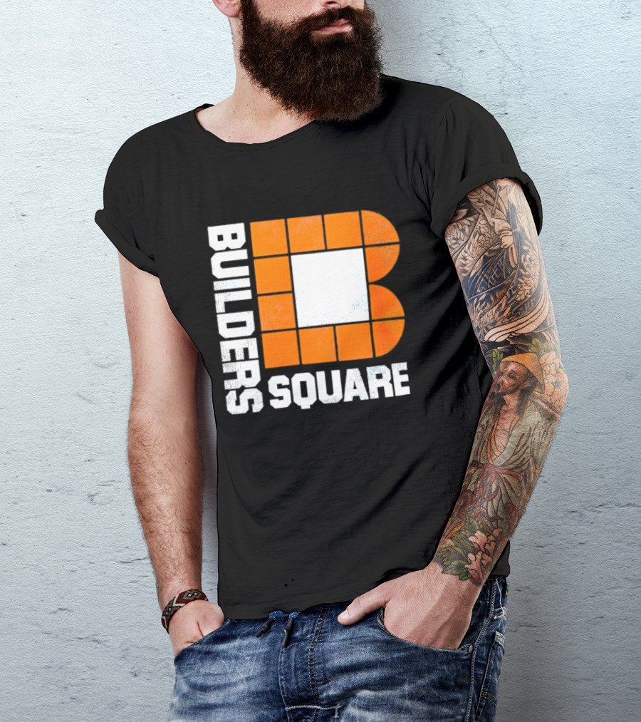 Builders Square Vintage Hardware Store Iconic Retro Logo Block T-Shirt