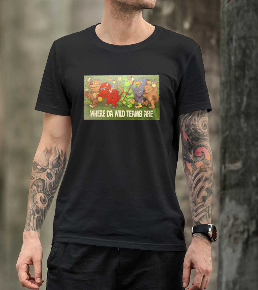 Where Da Wild Teams Are Cincinnati Reds Honore Milwaukee Mashup T-Shirt