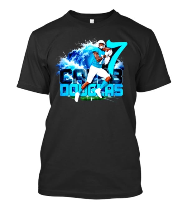 Caleb Douglas Miami Dolphins Tidal Wave Football Player Number 7 T-Shirt
