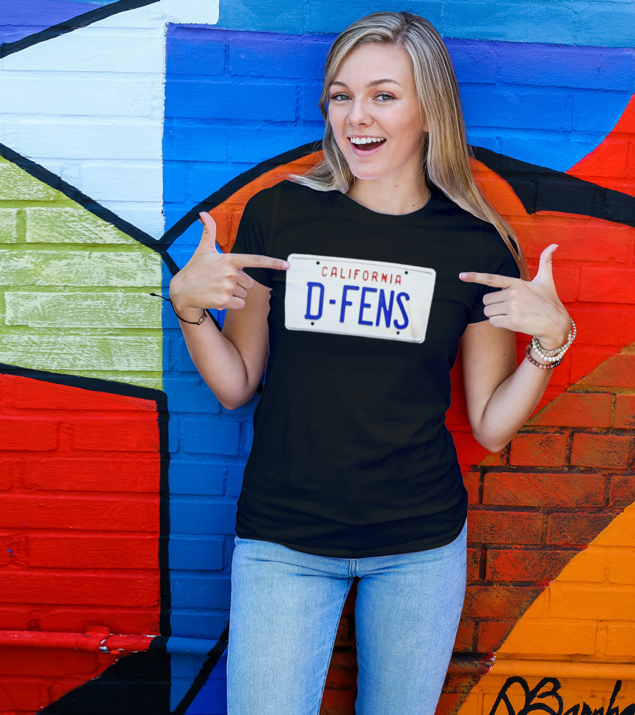California D Fens License Plate Falling Down Movie Reference T-Shirt