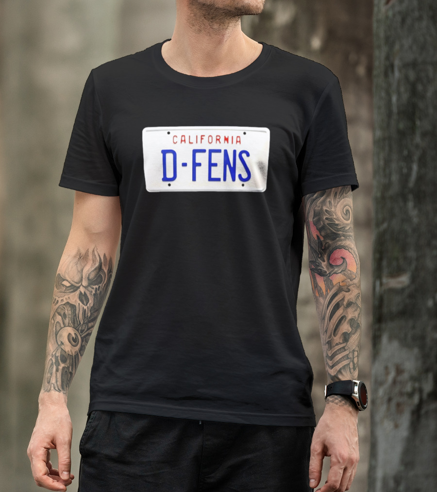 California D Fens License Plate Falling Down Movie Reference T-Shirt