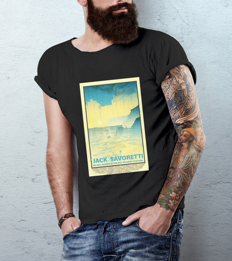 Jack Savoretti We Will Always Be The Way We Were Tour 2026 Bucharest Vintage Style Ocean Scene T-Shirt