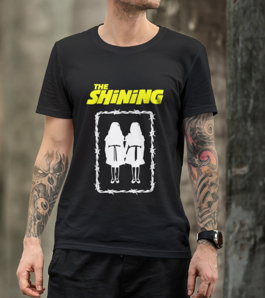 The Shining Grady Twins Barbed Wire Horror Movie Iconic Scene T-Shirt