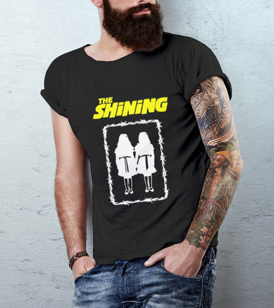 The Shining Grady Twins Barbed Wire Horror Movie Iconic Scene T-Shirt