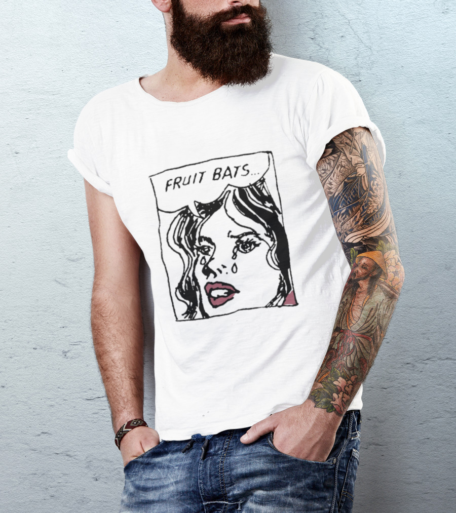 FRUIT BATS Pop Comic Indie Rock Crying Comic Style Woman T-Shirt