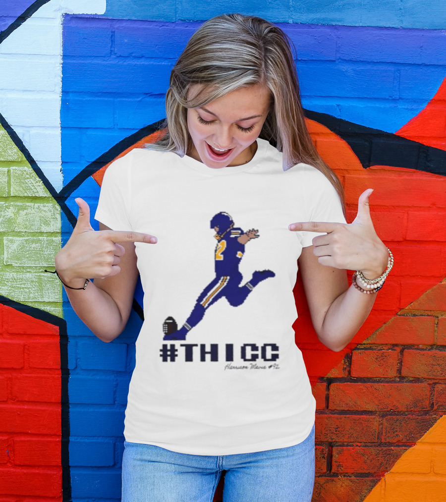 Harrison Mevis 92 Los Angeles Rams Thicc Kicker Football Pixel T-Shirt