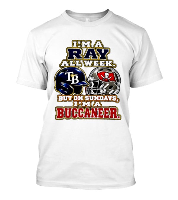 I'm A Ray All Week But On Sundays I'm A Buccaneer TB Helmet T-Shirt