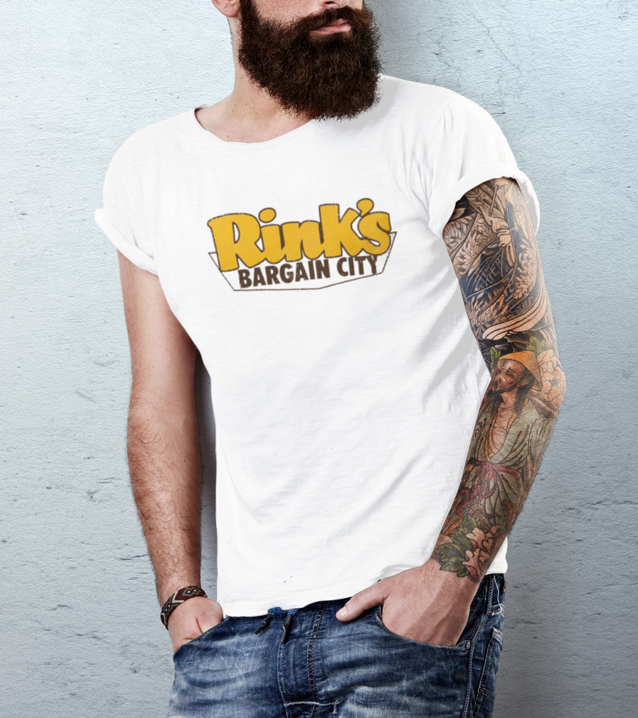 Rink's Bargain City Retro Department Store Branding T-Shirt