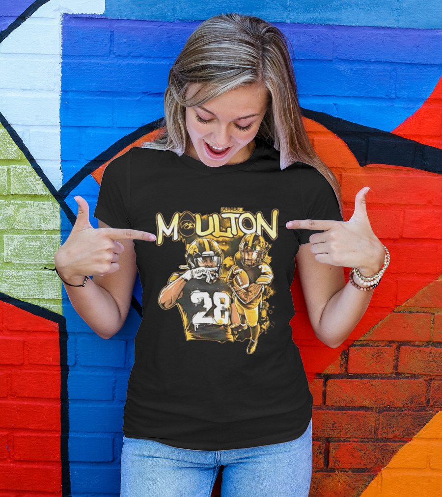 Kamari Moulton Hawkeyes Football 28 Iowa Collage T-Shirt