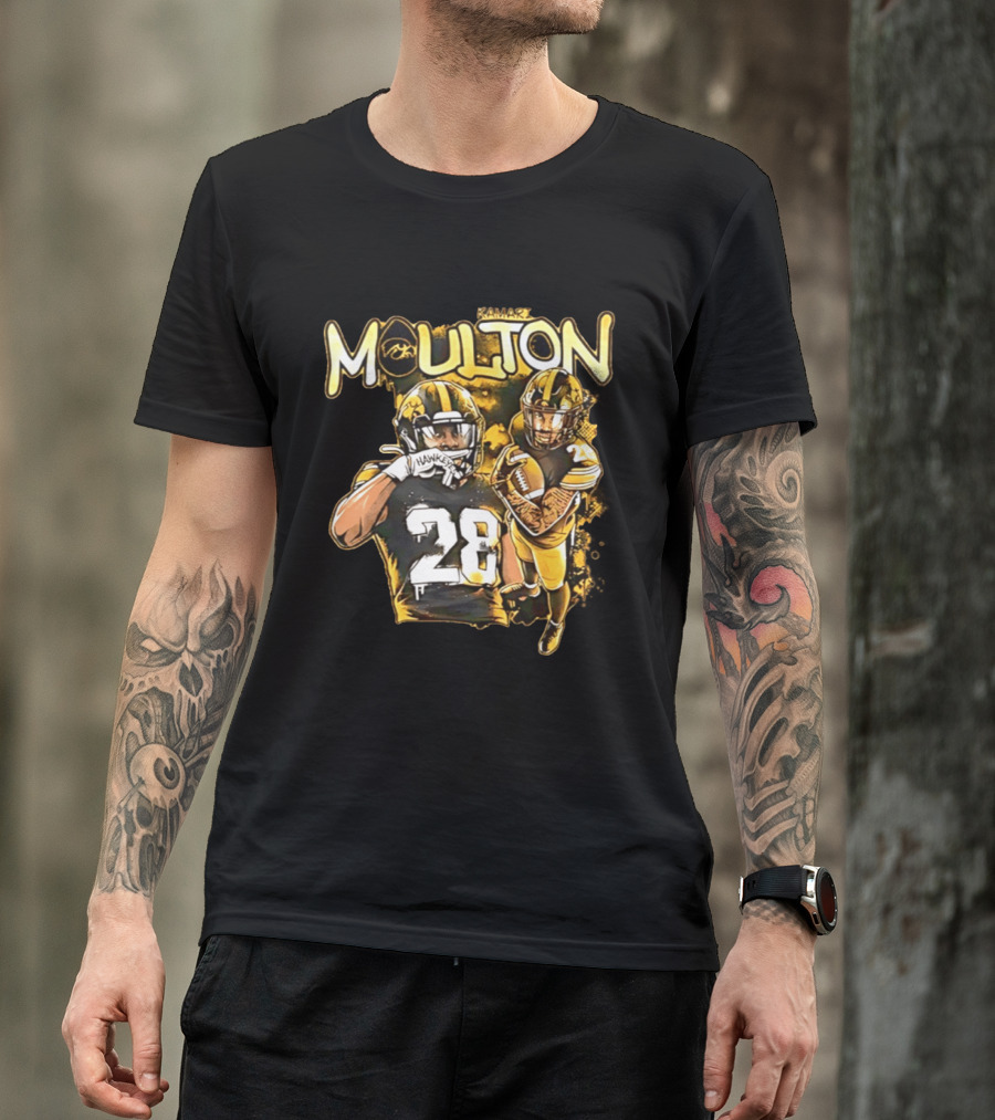 Kamari Moulton Hawkeyes Football 28 Iowa Collage T-Shirt