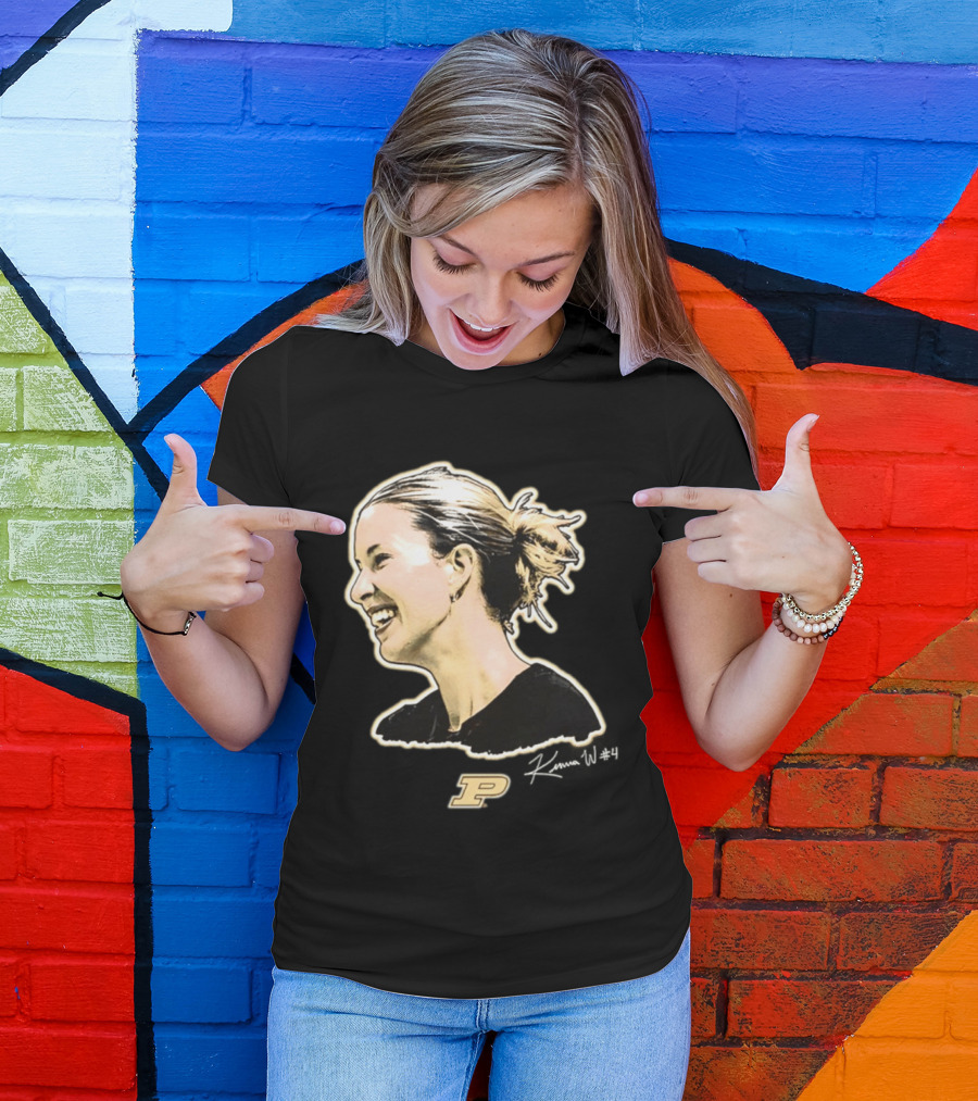 Kenna Wollard Purdue Boilermakers P Logo Big Head T-Shirt