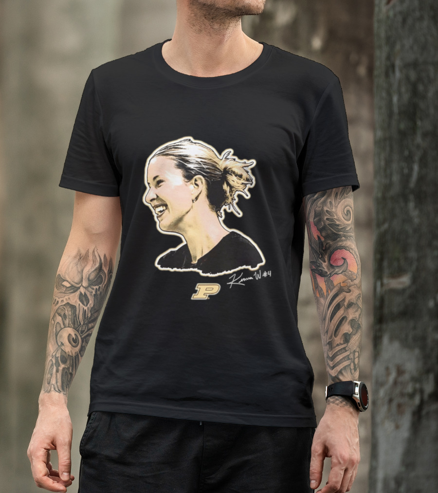 Kenna Wollard Purdue Boilermakers P Logo Big Head T-Shirt