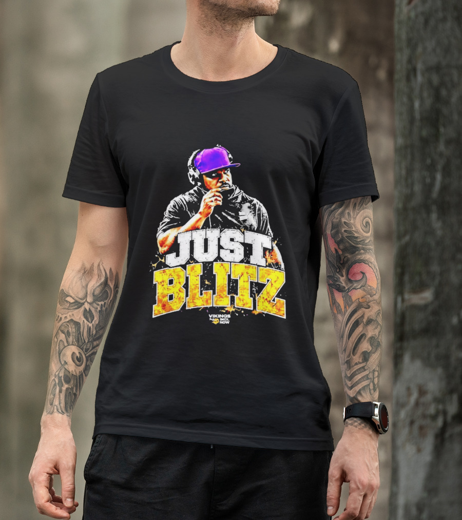 Just Blitz Football Coach Vikings Skol Now T-Shirt