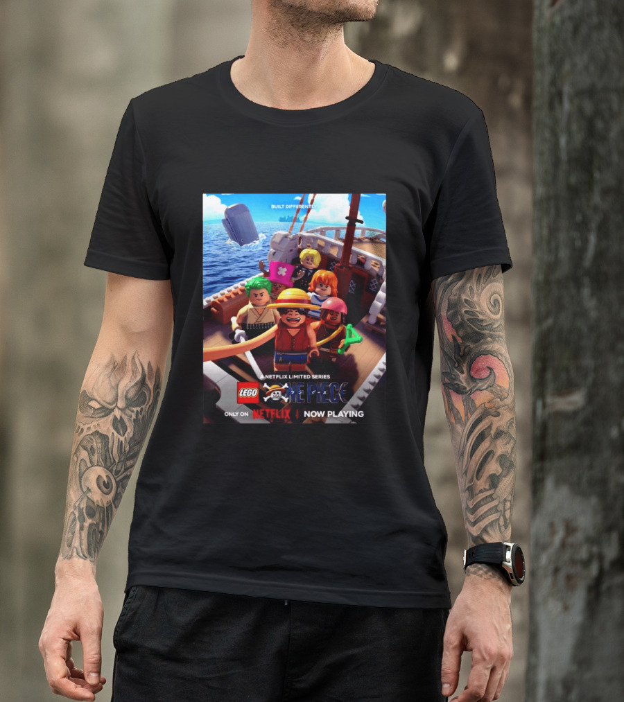 LEGO One Piece Netflix Limited Series Built Differently Now Playing T-Shirt