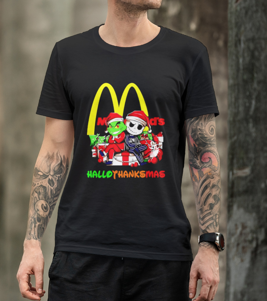 McDonald's Grinch Jack Skellington Hallothanksmas 2026 T-Shirt