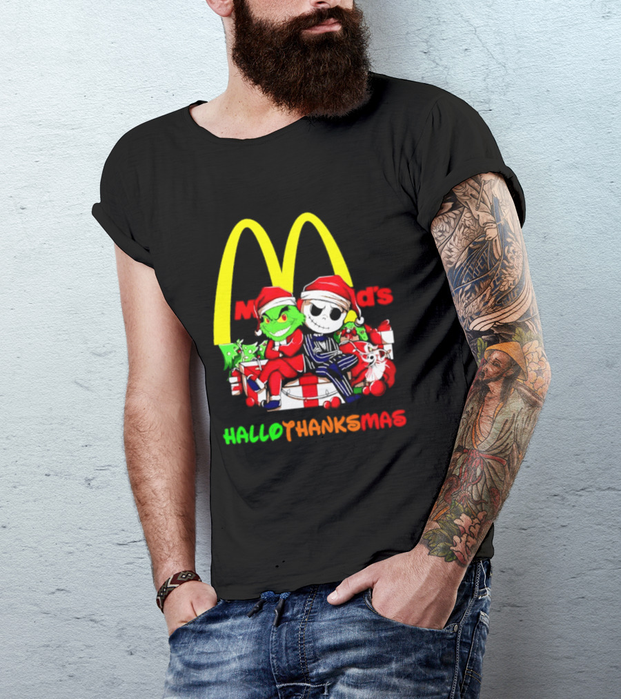 McDonald's Grinch Jack Skellington Hallothanksmas 2026 T-Shirt
